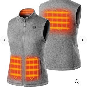 Ororo Women's Heated Gray Fleece Vest - No Battery